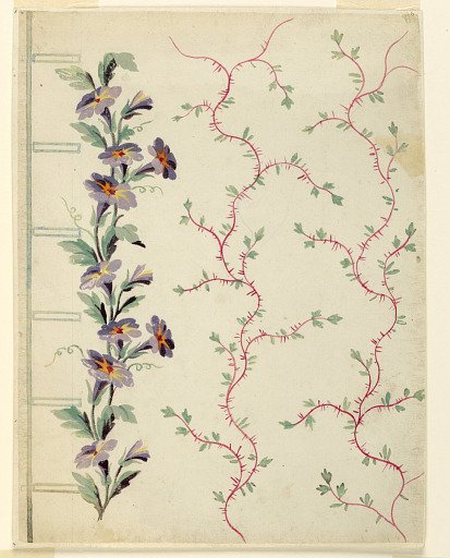 Design for the Embroidery of the Left Side of a Man's Waistcoat of the "Fabrique de St. Ruf," "Gilet" Design"