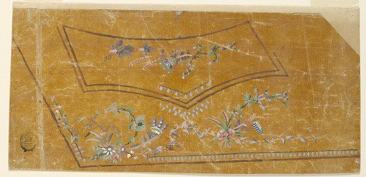 Design for the Embroidery of the Left Bottom Part of a Man's Waistcoat of the "Fabrique de St. Ruf"