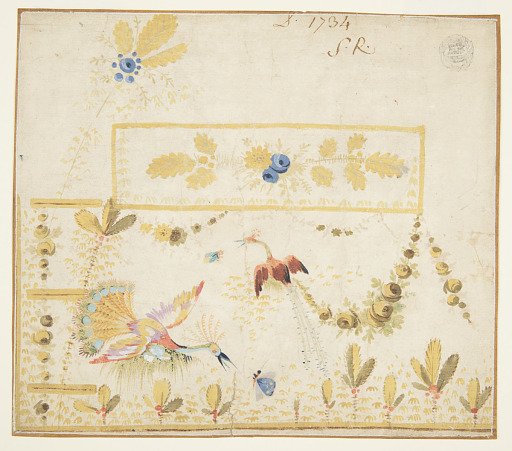 Design for Embroidery, Gentleman's Waistcoat Pocket