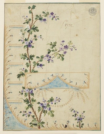 Design for Gilet, pattern 1732 of the Fabrique de St. Ruf