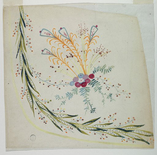 Design for the Embroidery of a Lady's Overskirt of the "Fabrique de St. Ruf"