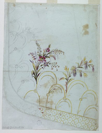 Design for the Embroidery of a Lady's Overskirt of the "Fabrique de St. Ruf"