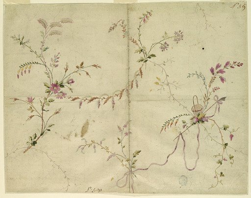 Design for the Embroidery of a Lady's Dress, Pattern 591, of the "Fabrique de St. Ruf"