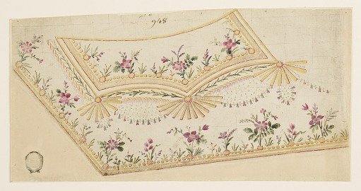 Design no. 948 for the Embroidery of a Man's Waistcoat of the "Fabrique de St. Ruf"