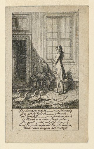 The Lazy and Weak-Minded, Illustration for "Königl: Grosbrit [anische] Genealogischer Kalender auf das 1780 Jahr Lauenberg bey J.G. Berenberg"