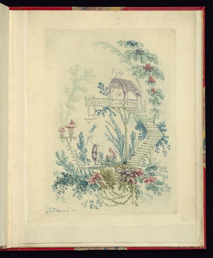 Ornamental Design from "Nouvelle suite de cahiers chinois a l'usage des dessinateurs et des peintres" No.3, Inventes et dessines par Jean Pillement. Graves par Anne Allen.