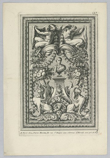 Sheet from the set, "Ornemens de Peaneaux pour... Lambris"