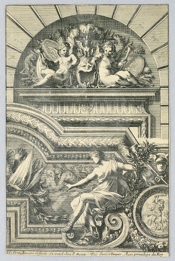 Design for Overdoor and Frame, from "Recherche de Plusieurs Beaux Morceaux"
