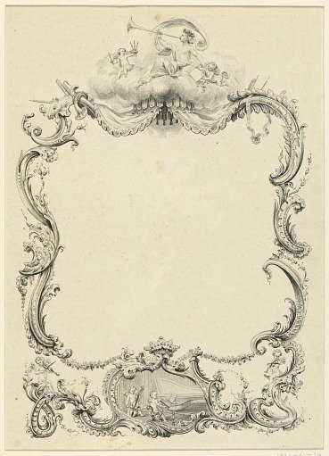 Frame for the Title or the Dedication of a Music Book, or a Program of or an Invitation to a Concert