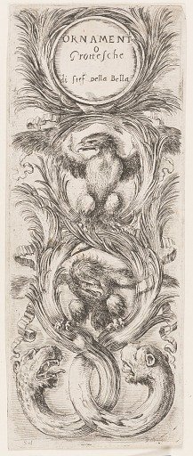 Plate, from the series Ornamenti o grottesche (Ornaments or Grotesques)