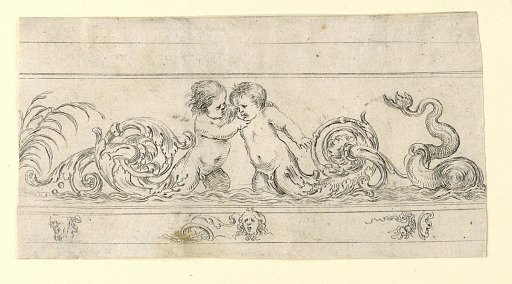 Plate from Frises, Feuillages et Grotesques (Friezes, Foliage and Grotesques)