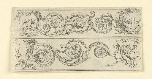 Plate from Frises, Feuillages et Grotesques (Friezes, Foliage and Grotesques)