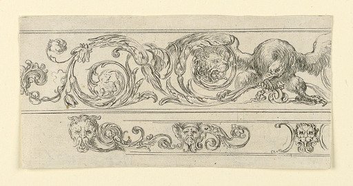 Plate from Frises, Feuillages et Grotesques (Friezes, Foliage and Grotesques)