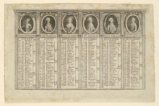 Almanac for the Second Half of the Year 1778