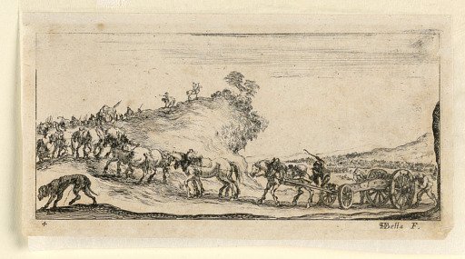 Plate 4, from "Desseins de Queleques Conduites de Troupes, Canons, et Ataques de Villes"