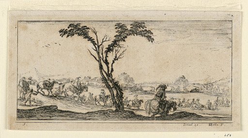 Plate 5, from "Desseins de Queleques Conduites de Troupes, Canons, et Ataques de Villes"