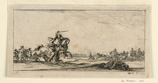 Plate 6, from "Desseins de Queleques Conduites de Troupes, Canons, et Ataques de Villes"