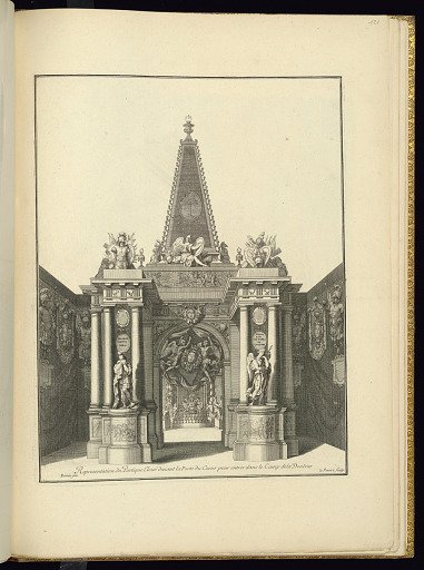 Representation du Portique Elevé devant la Porte du Coeur pour entrer dans le Camp de la Douleur