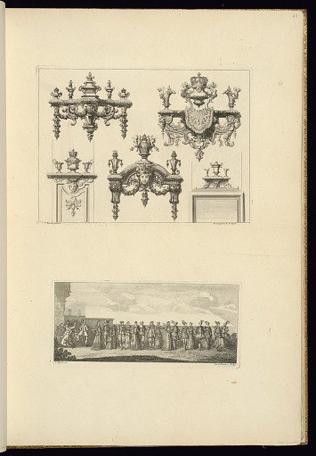 Console Designs and Pastoral Scene