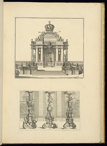Allegorical Temple Design and Ornamented Gueridons