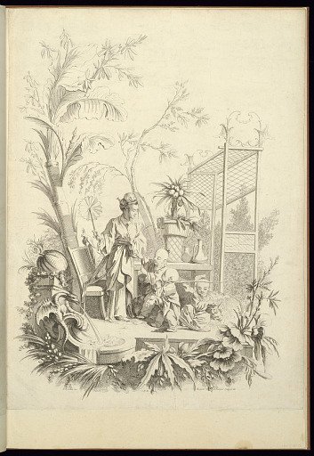 Chinoiserie with Figures in a Landscape