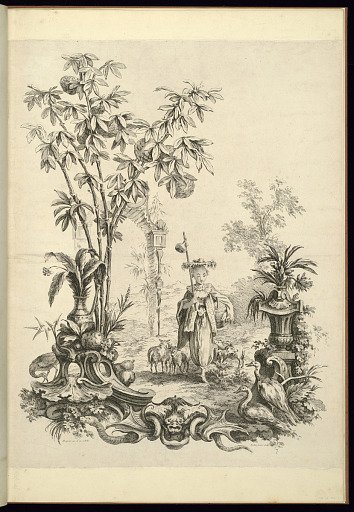 Chinoiserie with Figure in a Landscape