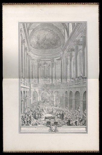 Cérémonie du Mariage de Louis Dauphin de France avec Marie Thérèse Infante D’Espagne dans la Chapelle du Château de Versailles le XXIII Février M.D. CCXLV.
