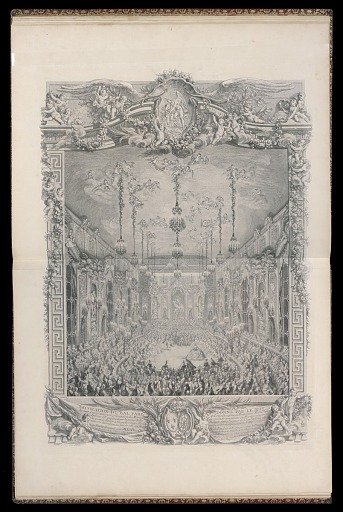 Décoration du bal paré donné par le roy le XXIV février M.D.CCXLV à l’occasion du Mariage de Louis Dauphin de France, avec Marie Thérèse Infante d’Espagne, Versailles
