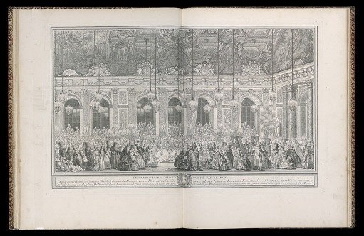 Décoration du bal masque donné par le roy dans la grande Galerie du Château de Versailles, à l’occasion du Mariage de Louis Dauphin de France avec Marie Thérèse Infante d’Espagne, la nuit du XXV. au XXVI février. M.D. CCXLV.