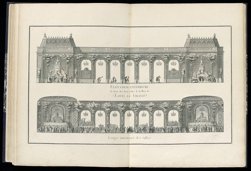Exterior and Interior Section of One of the Two Halls on the Place Louis le Grand