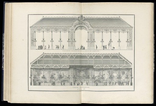 Exterior Elevation and Interior Section of the Room on the Place du Carrousel