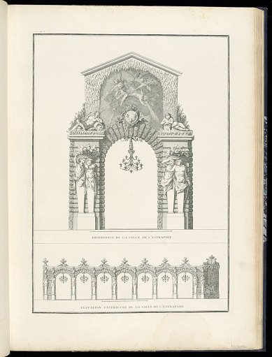 Entryway and Exterior Elevation of the Room on the Place de l'Estrapade