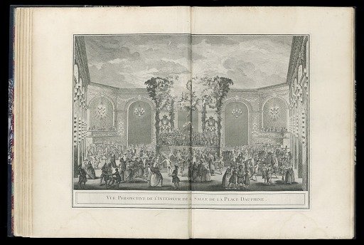 VUE PERSPECTIVE DE L'INTERIEUR DE LA SALLE DE LA PLACE DAUPHINE