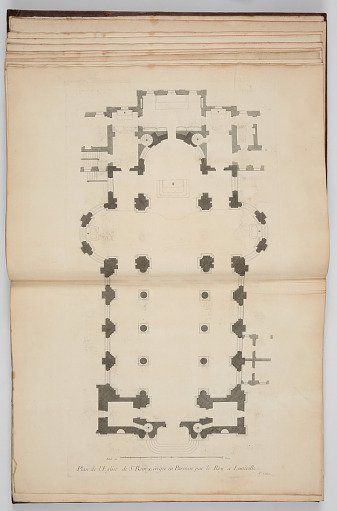 Plan de l'Eglise de St. Remy érigée en Paroisse par le Roy à Lunéville.