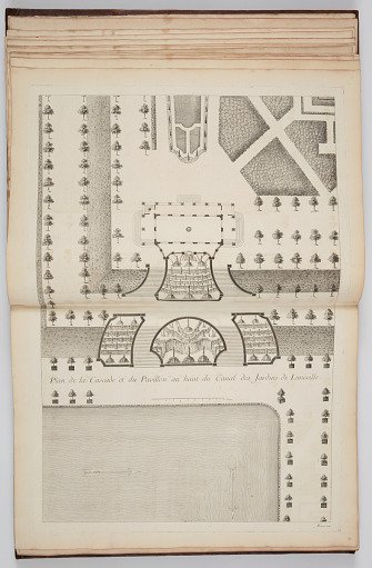 Plan de la Cascade et du Pavillon au haut du Canal des Jardins de Lunéville.