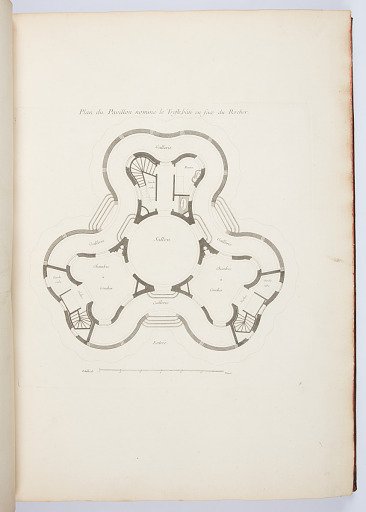 Plan du Pavillon nommé le Trefle, bâti en face du Rocher.