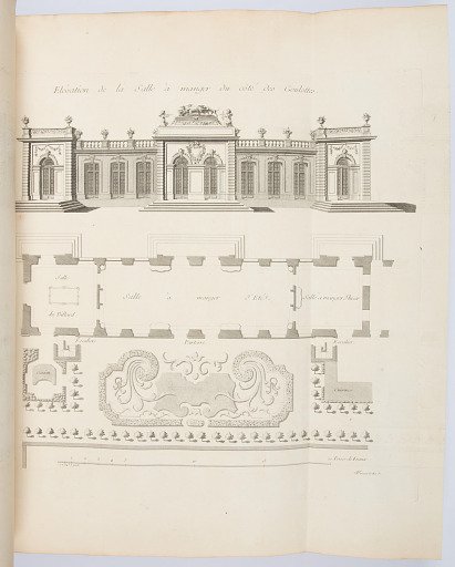 Elévation de la Salle à manger du côté des Goulottes.