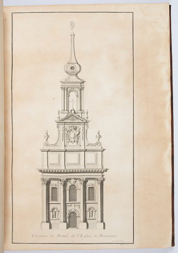 Elévation du Portail de l'Eglise de Bonsecours.