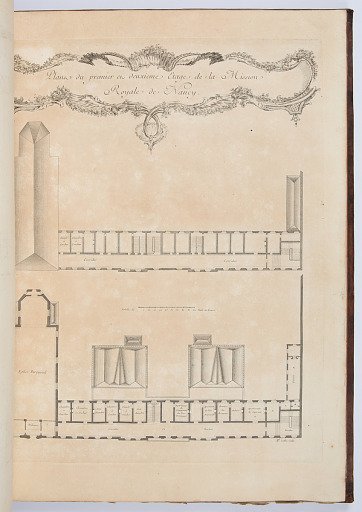 Plans du premier et deuxieme Etage de la Mission Royale de Nancy
