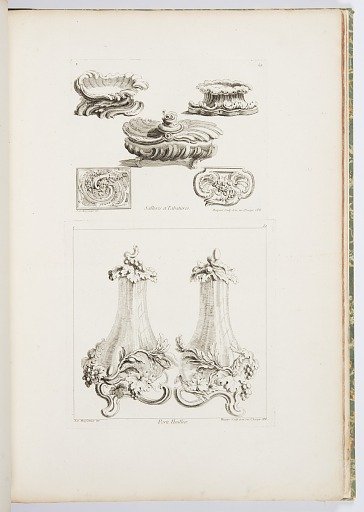 Sallieres et Tabatières [Salt Dishes and Snuff Boxes], plate 69 in Oeuvres de Juste-Aurèle Meissonnier