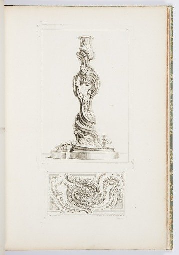 Design for a Candlestick, plate 74, from Oeuvres de Juste-Aurèle Meissonnier (Works by Juste-Aurèle Meissonnier)