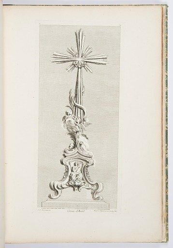 Croix d'Autel (Cross of the Altar), plate 79, from Oeuvres de Juste-Aurèle Meissonnier (Works by Juste-Aurèle Meissonnier)