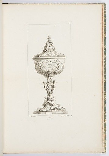 Ciboire (Ciborium), plate 80, from Oeuvres de Juste-Aurèle Meissonnier (Works by Juste-Aurèle Meissonnier)