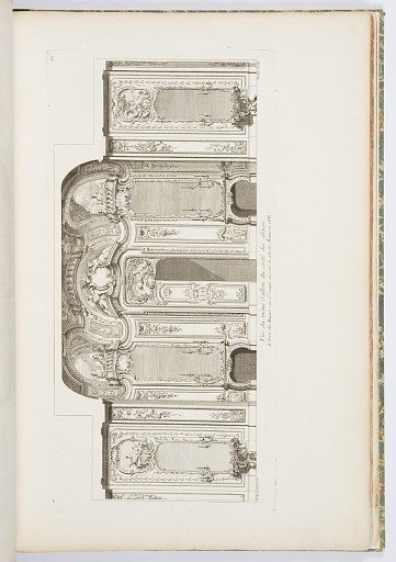 Vüe de Même (Czartoryski) Sallon du Costé des Glacés (Design for the Salon Czartoryski), plate 85, in Oeuvres de Juste-Aurèle Meissonnier (Works by Juste-Aurèle Meissonnier)