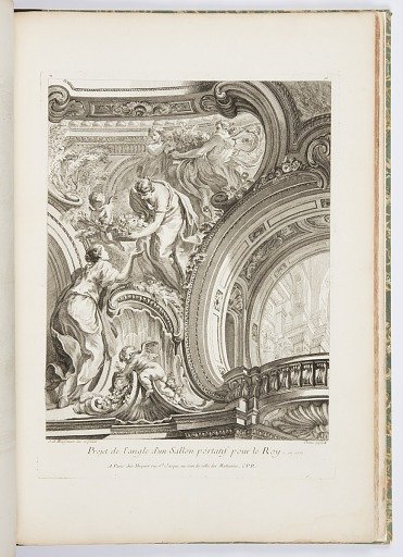 Projet de l'angle d'un Sallon portatif pour le Roy (Design for a Corner of a Salon), plate 98, in Oeuvres de Juste-Aurèle Meissonnier (Works by Juste-Aurèle Meissonnier)