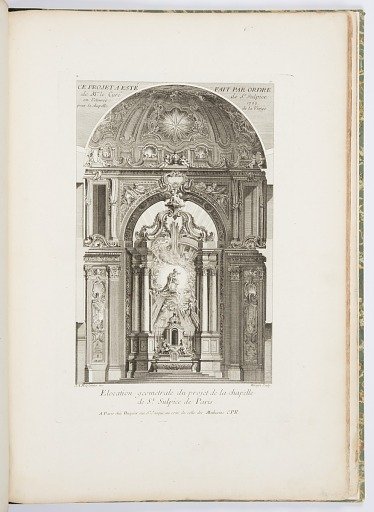 Projet de la chapelle de St. Sulpice de Paris (Design for the St. Sulpice Chapel of Paris), plate 101, in Oeuvres de Juste-Aurèle Meissonnier (Works by Juste-Aurèle Meissonnier)