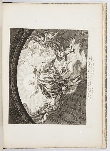 Projet d'un Plafond de Peinture pour la Chapelle de la Vierge de St. Sulpice de Paris (Design for Painted Ceiling for the Chapel of the Virgin of St. Sulpice of Paris), plate 105, in Oeuvres de Juste-Aurèle Meissonnier (Works by Juste-Aurèle Meissonnier)