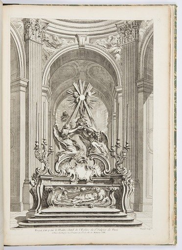 Projet pour le Maitre Autel de l'Eglise de St. Sulpice de Paris (Design for the Master Altar of the Church of St. Sulpice of Paris), plate 109, in Oeuvres de Juste-Aurèle Meissonnier (Works by Juste-Aurèle Meissonnier)