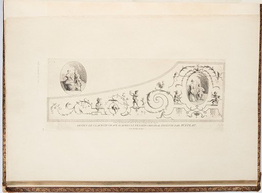 DESSUS DE CLAVECIN GRAVÉ D'APRES LE DESSEIN ORIGINAL INVENTÉ PAR WATEAU