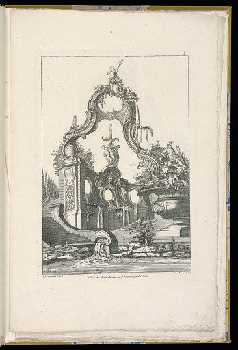 Rocaille Arch and Fountain with Three Graces